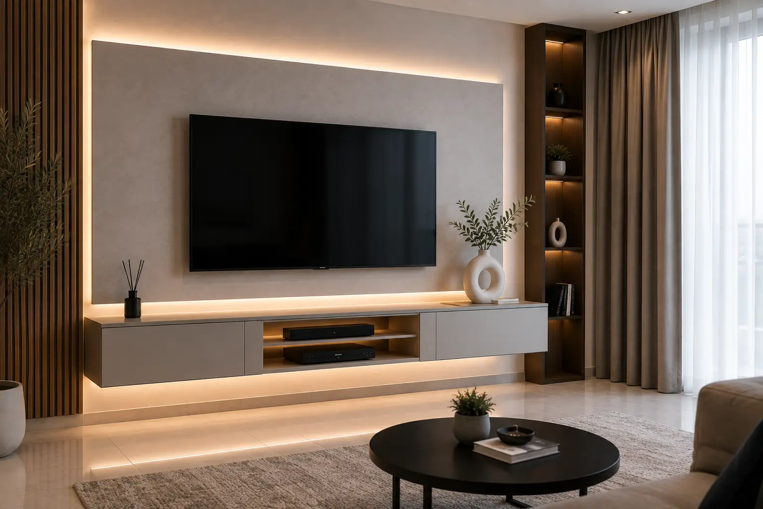 Floating TV Cabinet Design Service Qatar