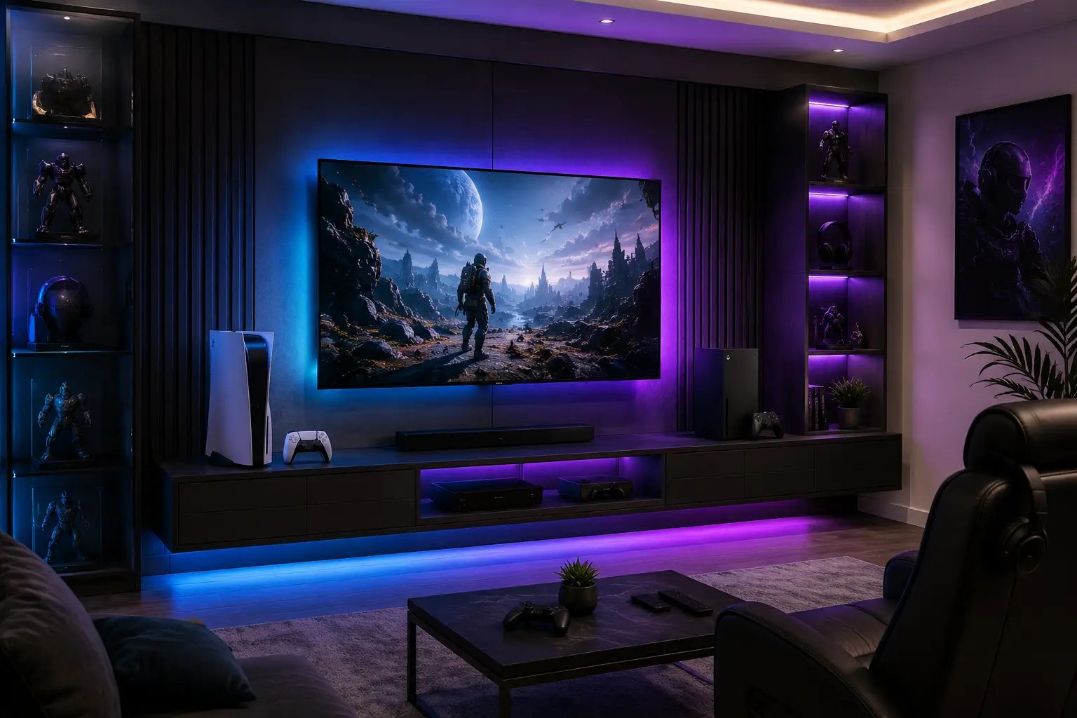 Home Theater and Gaming Tv Cabinet design in Qatar