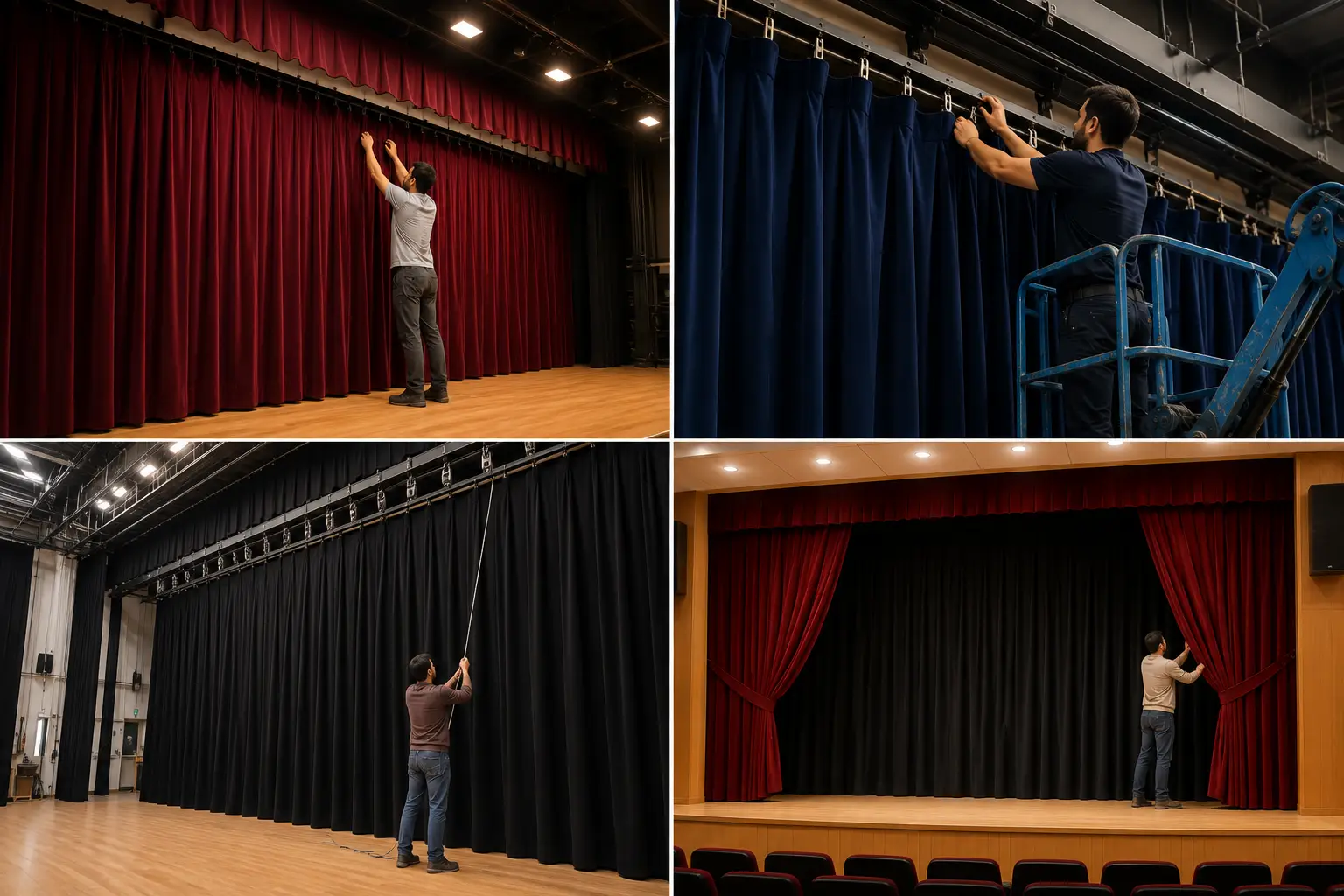 Stage Curtain installation Service in Qatar